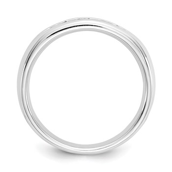 14K White Gold 5-Stone (Holds 5-2.3mm Round) Open Channel Band Mounting — alternate view
