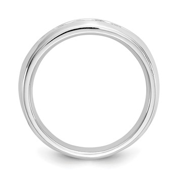 14K White Gold 5-Stone (Holds 5-2.7mm Round) Open Channel Band Mounting — alternate view
