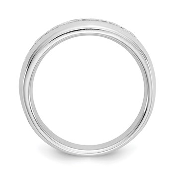 14K White Gold 5-Stone (Holds 5-2.9mm Round) Open Channel Band Mounting — alternate view