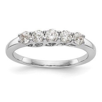 14K Yellow Gold 5-Stone Diamond Band Mounting