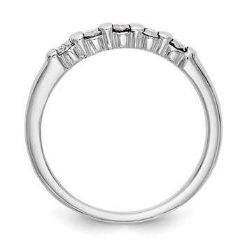 14K White Gold 5-Stone Channel-set (Holds 5-2.3mm Round) Diamond Band Mounting — alternate view