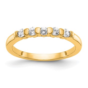 14K Yellow Gold 5-Stone Diamond Band-Mtg Only, NO Dias