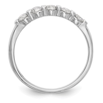 14K White Gold 5-Stone Channel-set (Holds 5-2.9mm Round) Diamond Band Mounting — alternate view