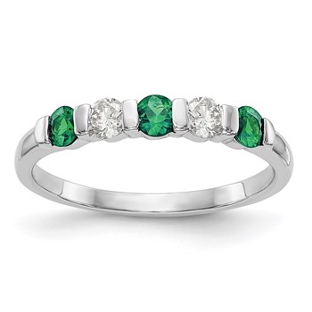 14k White Gold w/Emerald Band Mounting