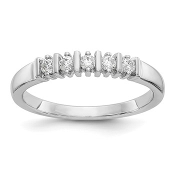 14K White Gold 5-Stone Prong-set (Holds 5-2.1mm Round) Diamond Band Mounting