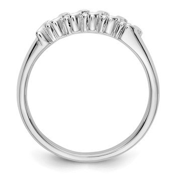 14K White Gold 5-Stone Prong-set (Holds 5-2.2mm Round) Diamond Band Mounting — alternate view