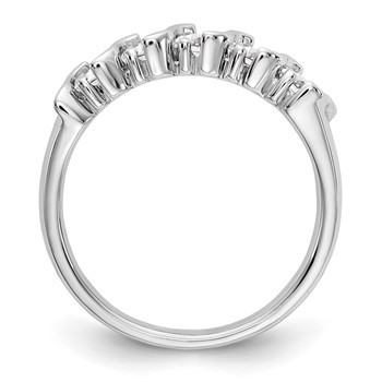 14K White Gold 5-Stone Prong-set (Holds 5-3.4mm Round) Diamond Band Mounting — alternate view