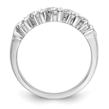 14K White Gold 5-Stone Prong-set (Holds 5-3.7mm Round) Diamond Band Mounting — alternate view