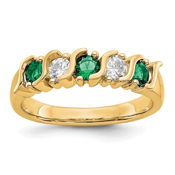 14k Yellow Gold w/Emerald Band Mounting