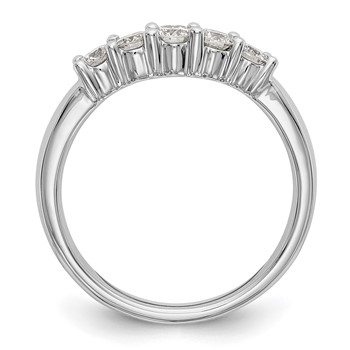 14K White Gold 5-Stone Shared Prong (Holds 5-2.9mm Round) Diamond Band Mounting — alternate view