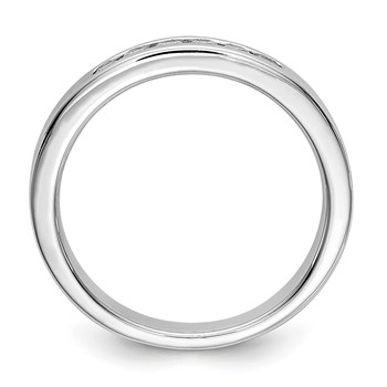14k White Gold 6-Stone (Holds 6-2.1mm Round) Channel Band Mounting (Closed) — alternate view