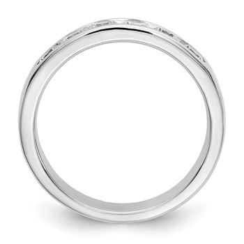 14k White Gold 6-Stone (Holds 6-3.1mm Round) Channel Band Mounting (Closed) — alternate view