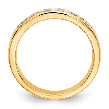 14k Yellow Gold 6-Stone (Holds 6-3.1mm Round) Channel Band Mounting (Closed) — alternate view