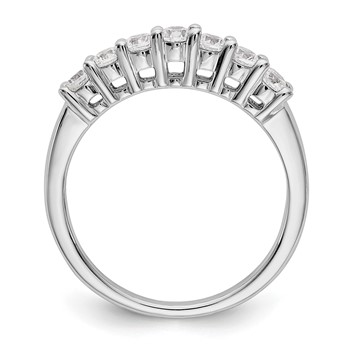 14K White Gold 7-Stone Shared Prong (Holds 7-2.6mm Round) Diamond Band Mounting — alternate view