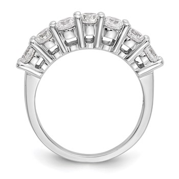 14K White Gold 7-Stone Shared Prong (Holds 7-3.7mm Round) Diamond Band Mounting — alternate view