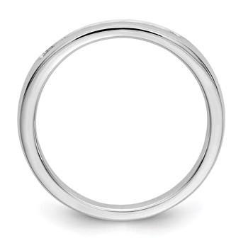 14k White Gold 7-Stone (Holds 7-2.0mm Round) Channel Band Mounting (Closed) — alternate view