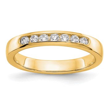 14k Yellow Gold 7-Stone (Holds 7-2.0mm Round) Channel Band Mounting (Closed)