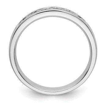 14k White Gold 7-Stone (Holds 7-2.4mm Round) Channel Band Mounting (Closed) — alternate view