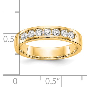 14k Yellow Gold 7-Stone (Holds 7-2.4mm Round) Channel Band Mounting (Closed) — alternate view