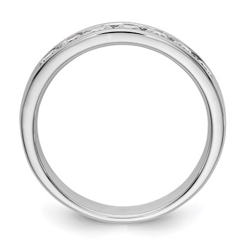 14k White Gold 7-Stone (Holds 7-2.6mm Round) Channel Band Mounting (Closed) — alternate view
