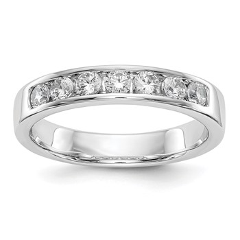 14k White Gold 7-Stone (Holds 7-2.6mm Round) Channel Band Mounting (Closed)