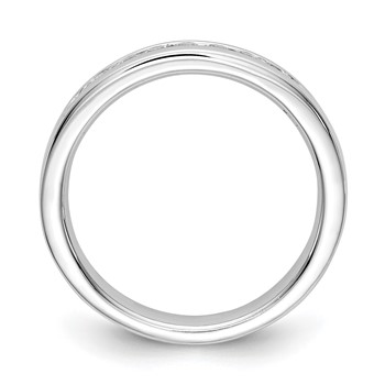 14k White Gold 7-Stone (Holds 7-2.0mm Round) Open Channel Band Mounting — alternate view