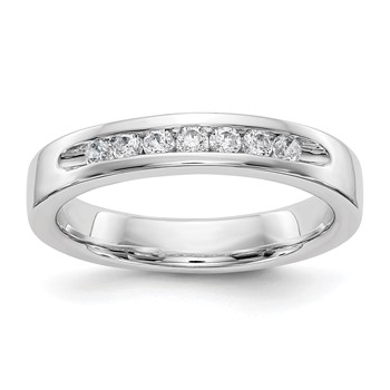 14k White Gold 7-Stone (Holds 7-2.0mm Round) Open Channel Band Mounting