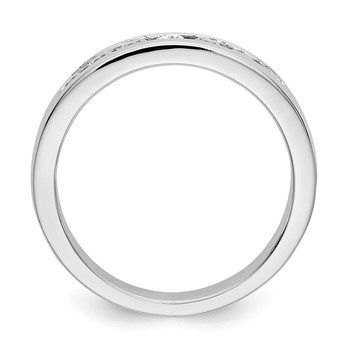 14k White Gold 7-Stone (Holds 7-2.4mm Round) Open Channel Band Mounting — alternate view
