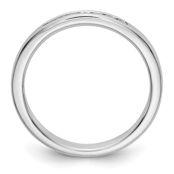 14k White Gold 7-Stone (Holds 7-1.6mm Round) Channel Band Mounting (Closed) — alternate view