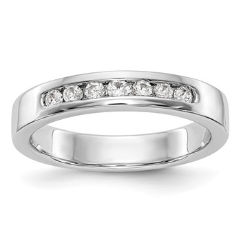 14k White Gold 7-Stone (Holds 7-1.9mm Round) Channel Band Mounting (Closed)