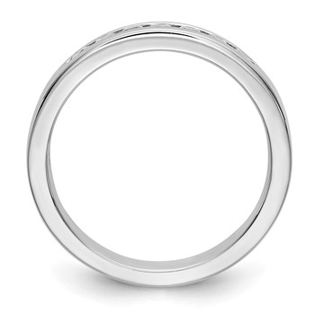 14k White Gold 7-Stone (Holds 7-2.1mm Round) Channel Band Mounting (Closed) — alternate view
