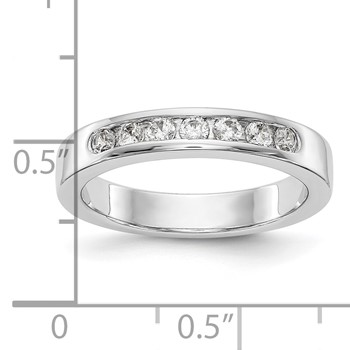 14k White Gold 7-Stone (Holds 7-2.3mm Round) Channel Band Mounting (Closed) — alternate view