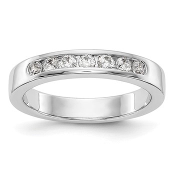 14k White Gold 7-Stone (Holds 7-2.3mm Round) Channel Band Mounting (Closed)