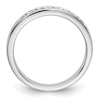 14k White Gold 7-Stone (Holds 7-2.5mm Round) Channel Band Mounting (Closed) — alternate view