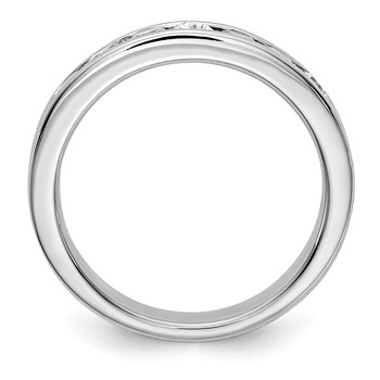 14k White Gold 7-Stone (Holds 7-2.8mm Round) Channel Band Mounting (Closed) — alternate view