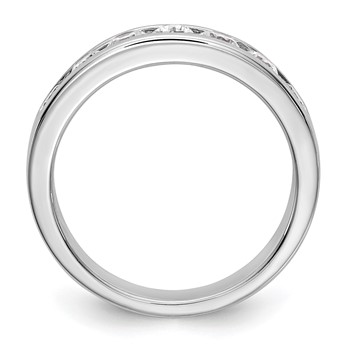 14k White Gold 7-Stone (Holds 7-3.1mm Round) Channel Band Mounting (Closed) — alternate view