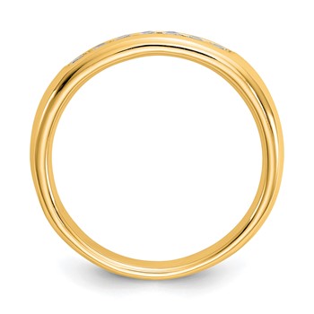 14K Yellow Gold 7-Stone Diamond Channel Band Mounting — alternate view