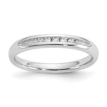 14K White Gold 7-Stone (Holds 7-1.5mm Round) Channel Band Mounting
