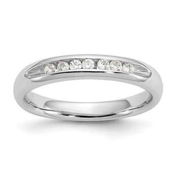 14K White Gold 7-Stone (Holds 7-1.7mm Round) Channel Band Mounting