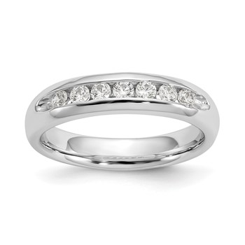 14K White Gold 7-Stone (Holds 7-2.2mm Round) Channel Band Mounting