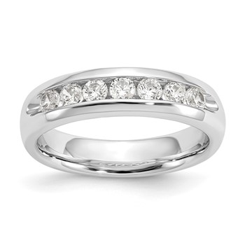 14K White Gold 7-Stone (Holds 7-2.6mm Round) Channel Band Mounting