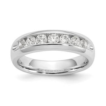 Platinum 7-Stone Diamond Channel Band Mounting
