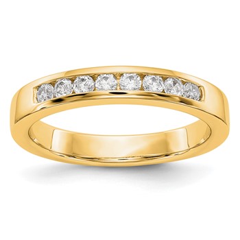 14ky 8-2.1mm Stone Closed Channel Band Mounting