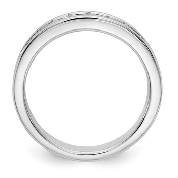 14k White Gold 8-Stone (Holds 8-2.5mm Round) Channel Band Mounting (Closed) — alternate view