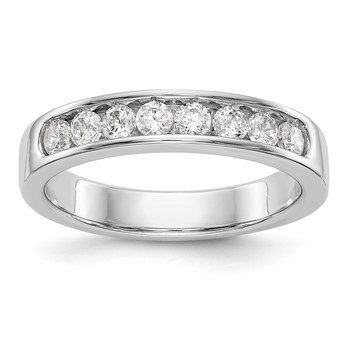 14k White Gold 8-Stone (Holds 8-2.5mm Round) Channel Band Mounting (Closed)