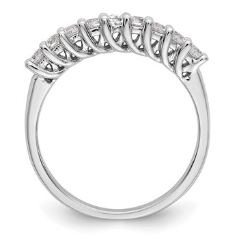 14K White Gold 9-Stone Shared Prong (Holds 9-2.3mm Round) Diamond Band Mounting — alternate view