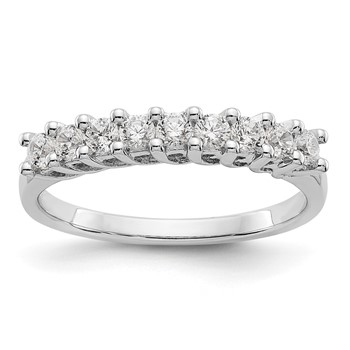 14K White Gold 9-Stone Shared Prong (Holds 9-2.3mm Round) Diamond Band Mounting