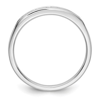 14K White Gold 9-Stone Channel Band Mounting — alternate view