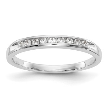 14K White Gold 9-Stone Channel Band Mounting