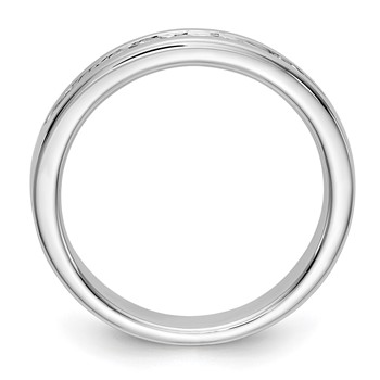 14k White Gold 9-Stone (Holds 9-1.9mm Round) Ladies Channel Band Mounting — alternate view